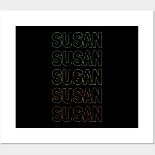 Susan Name Pattern Posters and Art